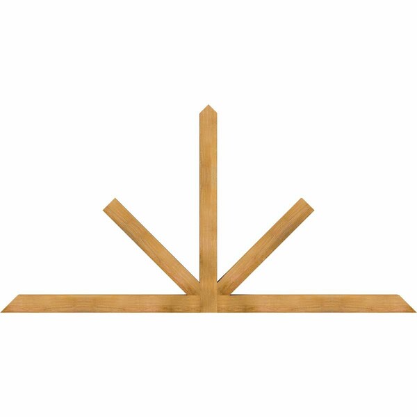 Ekena Millwork Saratoga Rough Sawn Timber Gable Bracket, Western Red Cedar, 96"W x 48"H x 4"D x 4"F, 12/12 Pitch GBW096X48X0404SAR00RWR - main